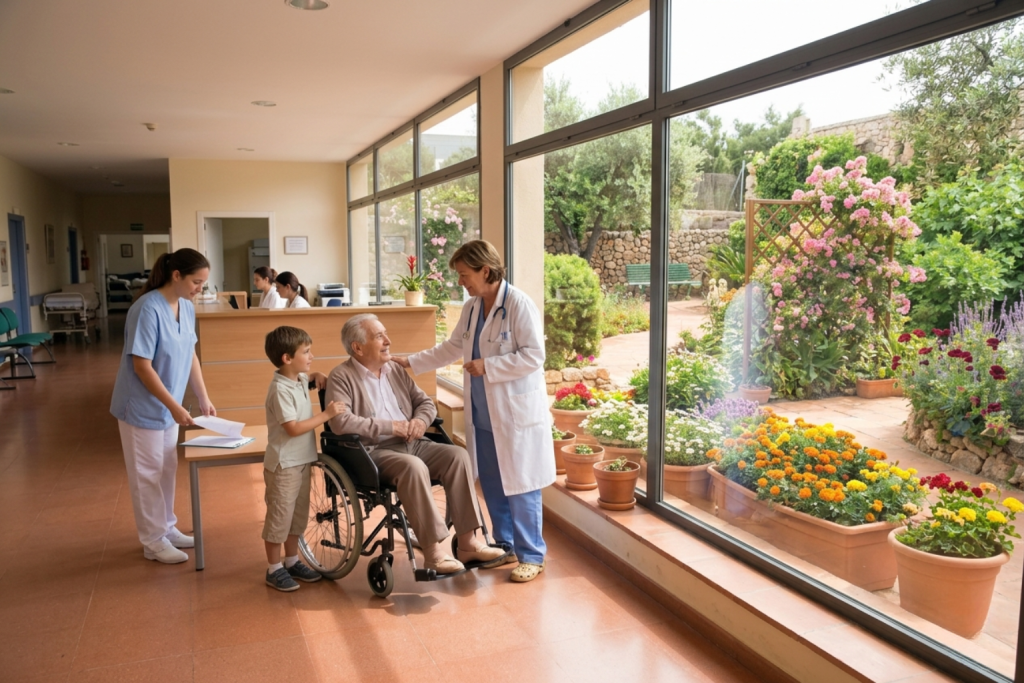 recepción hospital