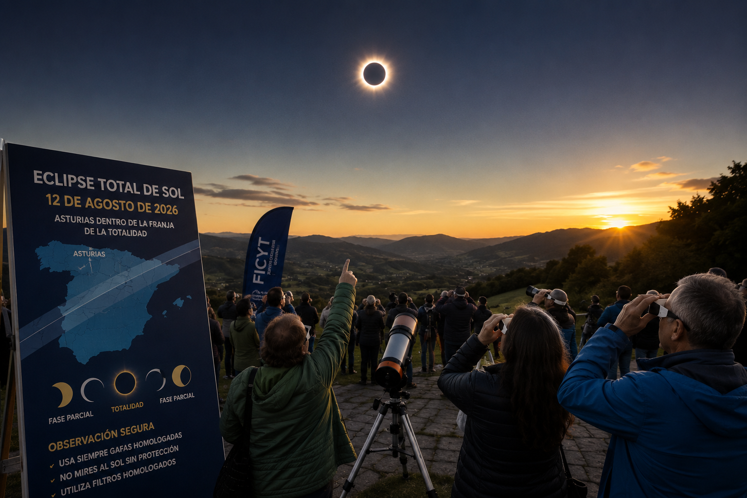 eclipse total de Sol en Asturias
