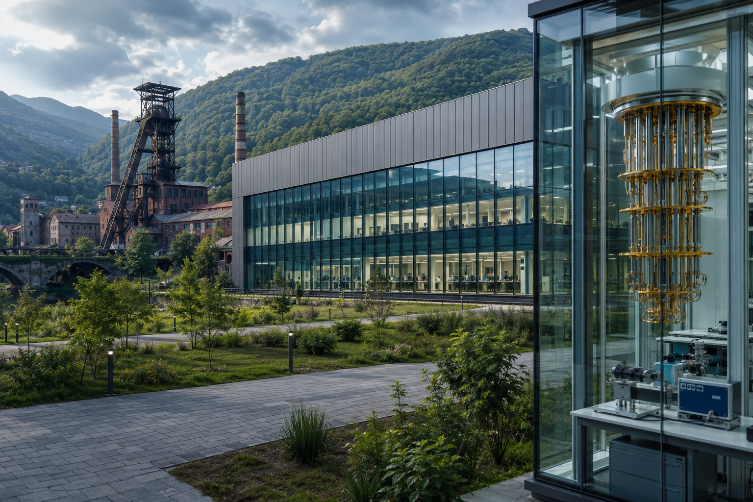 Nuevo edificio del ordenador cuántico en El Entrego, Asturias.