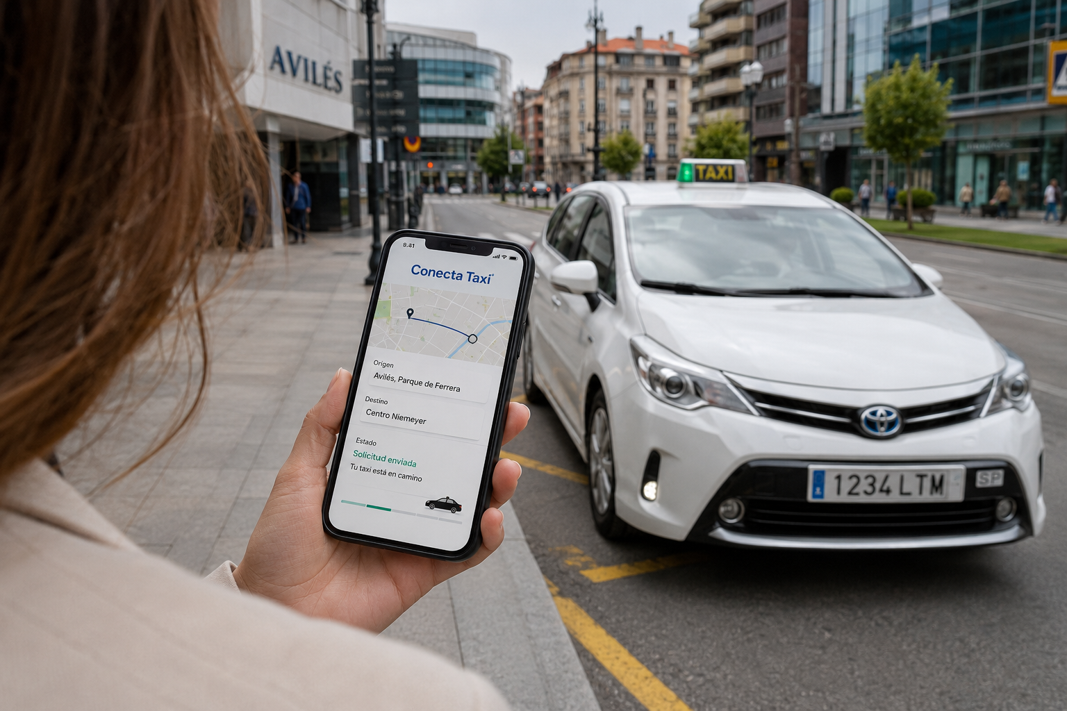 solicitar taxis en Avilés con Conecta