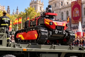 El dron terrestre Asturcón lleva la tecnología asturiana al desfile del 12 de octubre